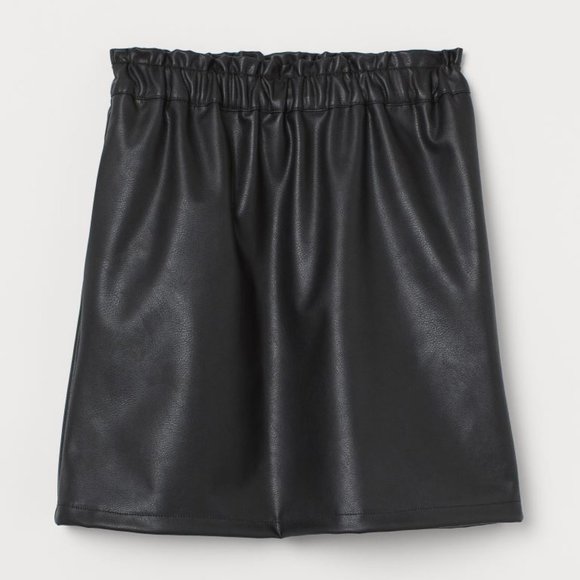 Divided by H&M - Faux Leather Paper-bag Skirt - Picture 2 of 8